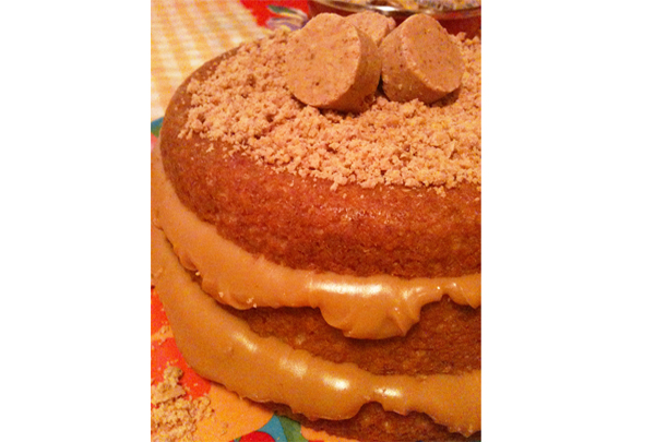 Naked Cake de Paçoca com Doce de Leite Home - Bolo de Paçoca com Doce de Leite