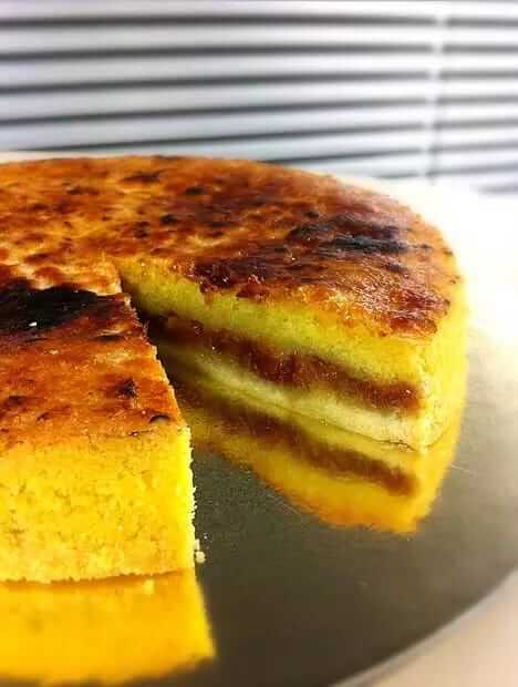 Torta de Fuba com Goiabada - Receitas de bolo gostoso e diferente