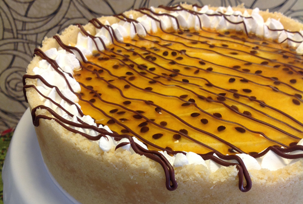 Torta de chocolate e maracuja Murillo home - Torta de Chocolate e Maracujá