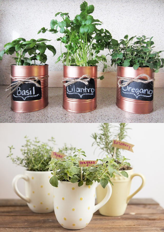 Horta em Casa 2 - Horta em casa –boas ideias com toque especial na decoração