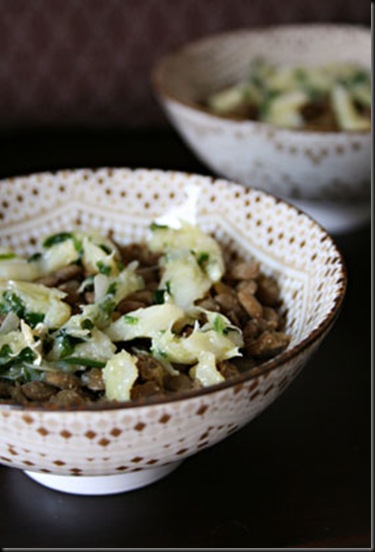 Receitas para o verão Lentilhas com lascas de bacalhau - Receitas para o verão