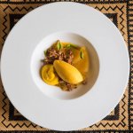 Pelos Povos da Floresta Frutas amarelas creme de pequi do Xingu sorbet de butiá compota de maracujá Balaio 150x150 - Vinhos com comida vegetariana ou vegana
