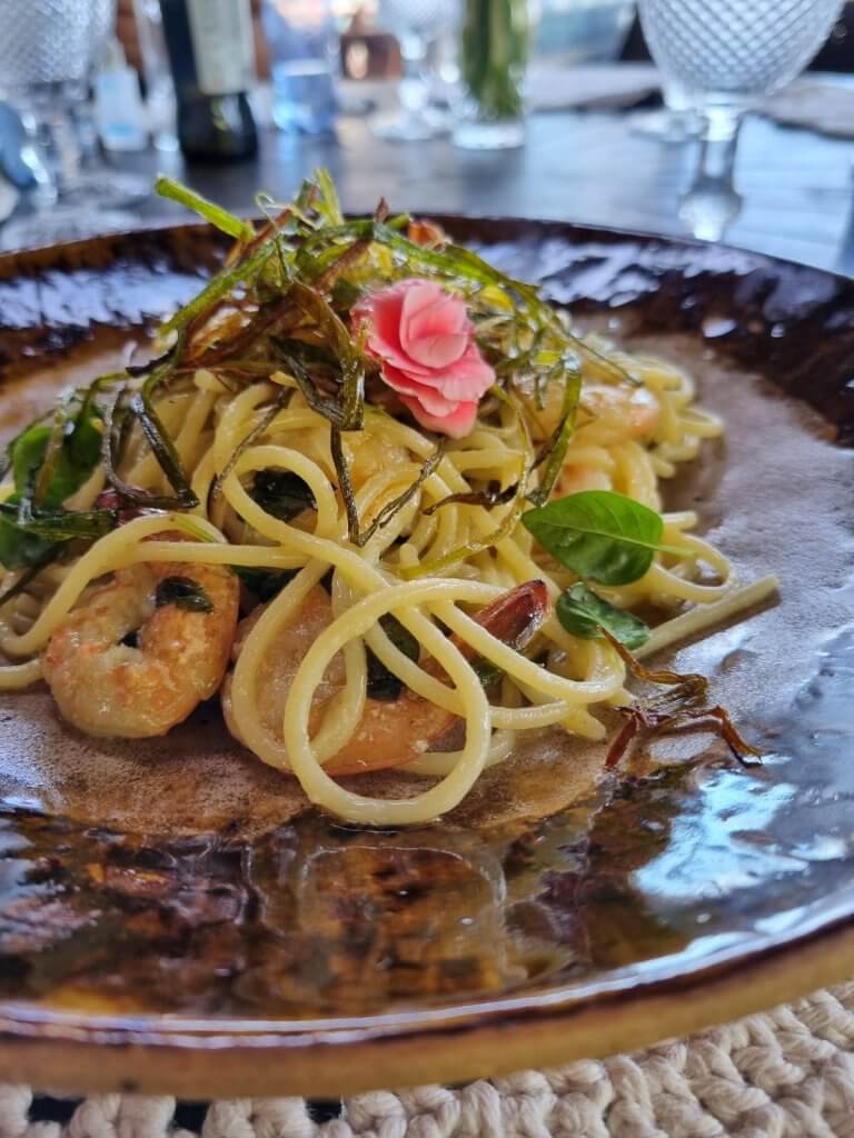 Morro dos Navegantes _Spaghetti al limone com Camarão