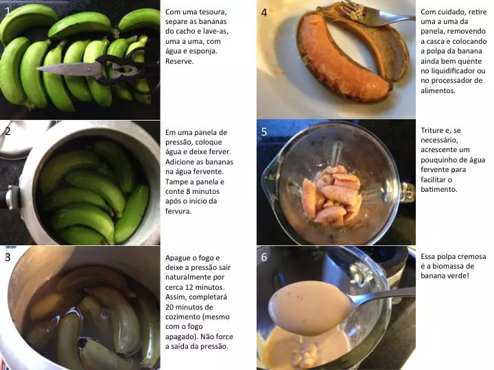 Receitas sem Glúten e sem Lactose Biomassa de Banana Verde como fazer em casa - Receitas sem Glúten e sem Lactose